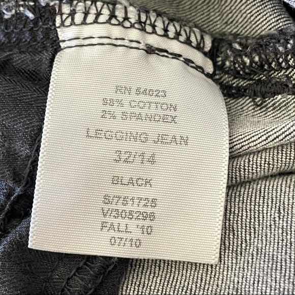 Gap 1969 Mid Rise Legging Jean Jegging Distressed Charcoal 32 / 14 - Picture 12 of 12